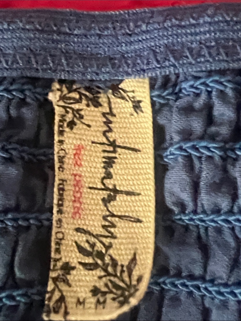 Free People Navy Blue and Cream Lace Bralette - Picture 2 of 5